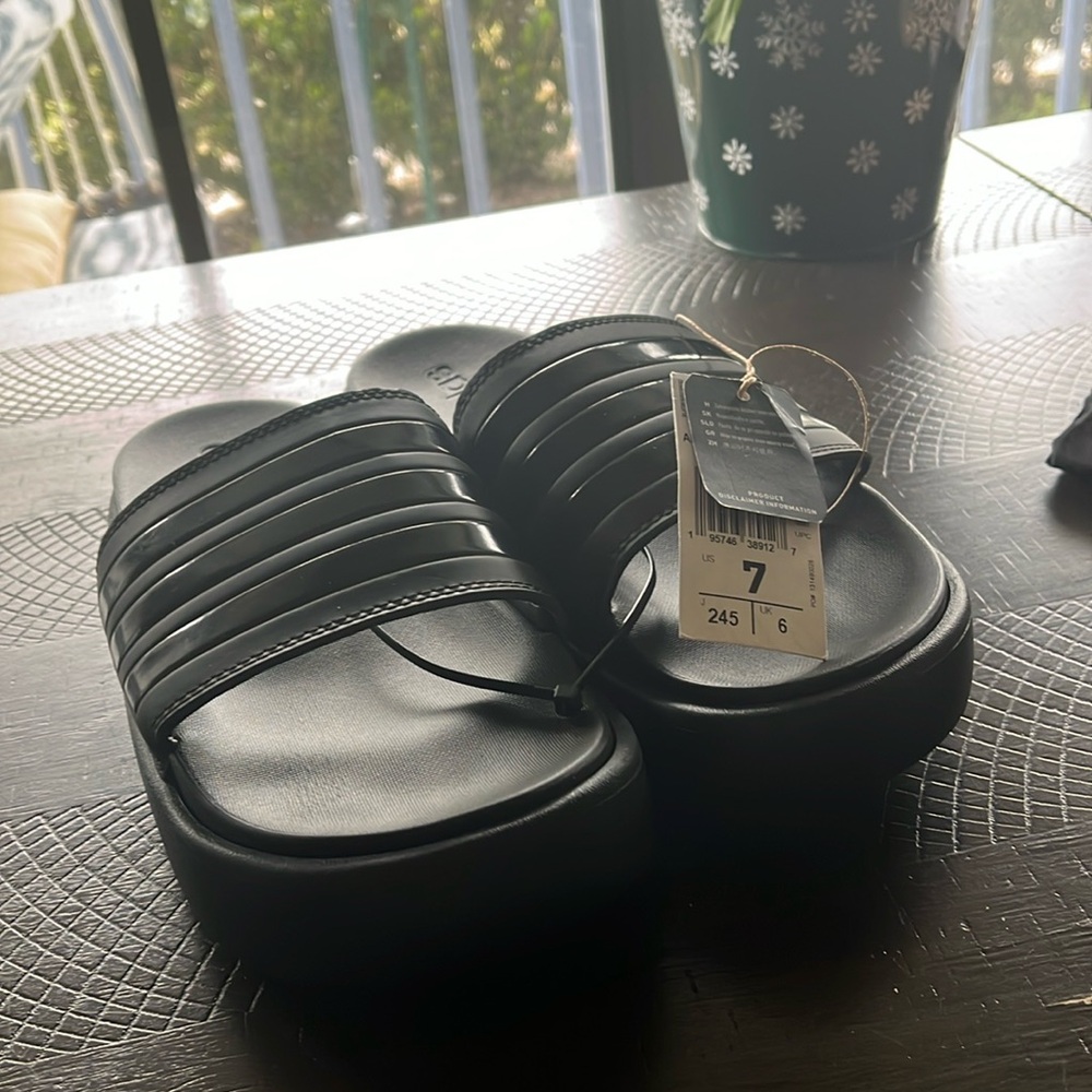 New Adidas platform slides/sandals